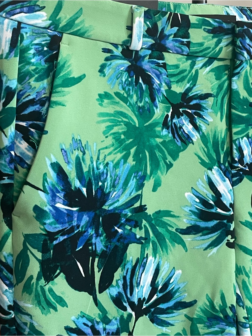 NWT Banana Republic Avery Floral Ankle Pants Sz 6 Blue Green Mid Rise Stretch - Picture 6 of 10